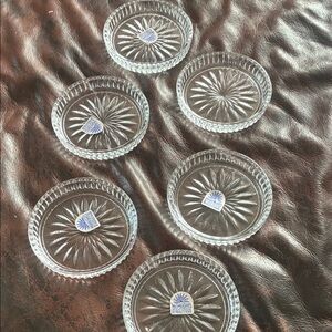 Princess House Clear Glass Coaster Set